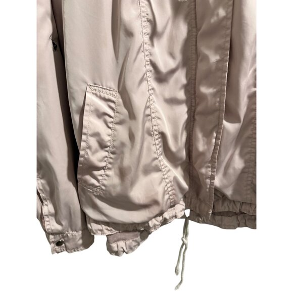 👗 2/$30Dusty Rose Lilac Hooded Windbreaker Jacket With Drawstring Hem & Pockets - Picture 2 of 11